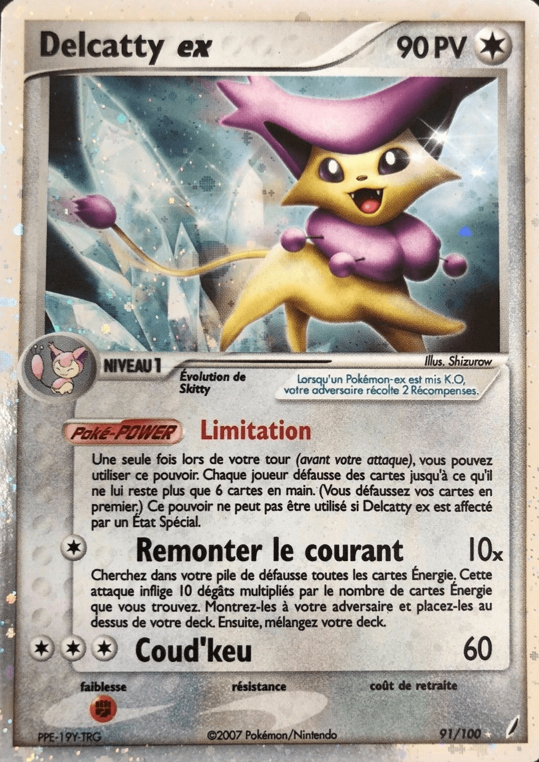 Delcatty ex - EX Gardiens de Cristal - 91 - Holographique ex rare