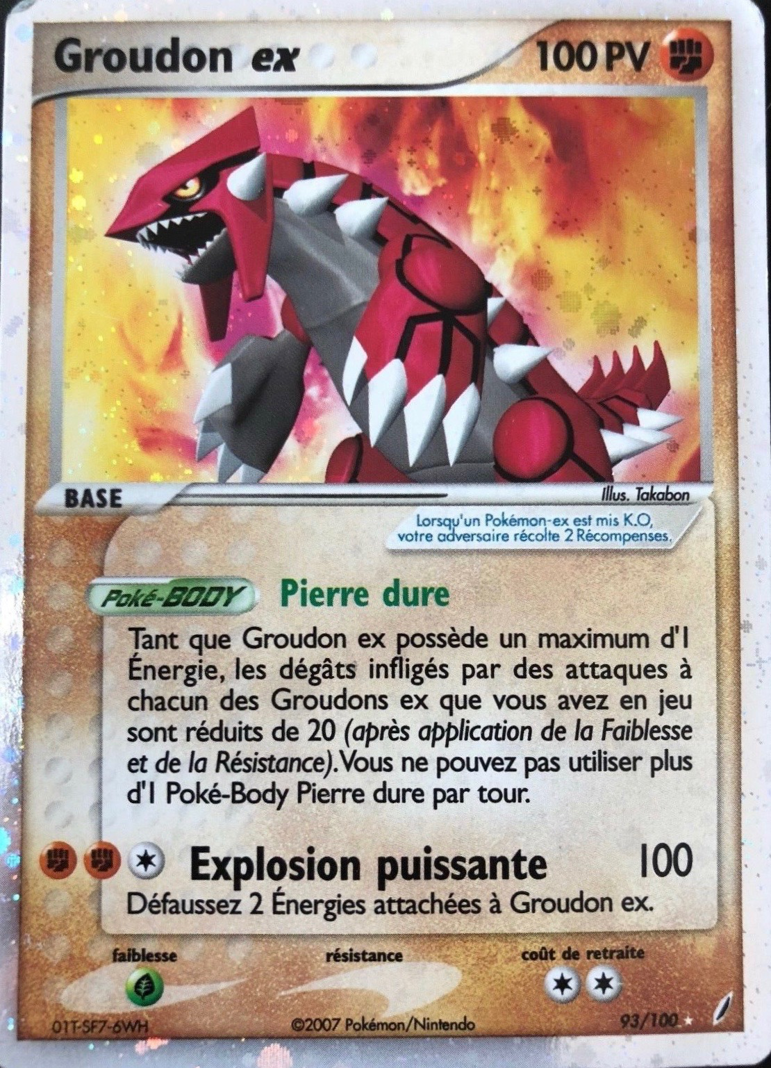 Groudon ex - EX Gardiens de Cristal - 93 - Holographique ex rare