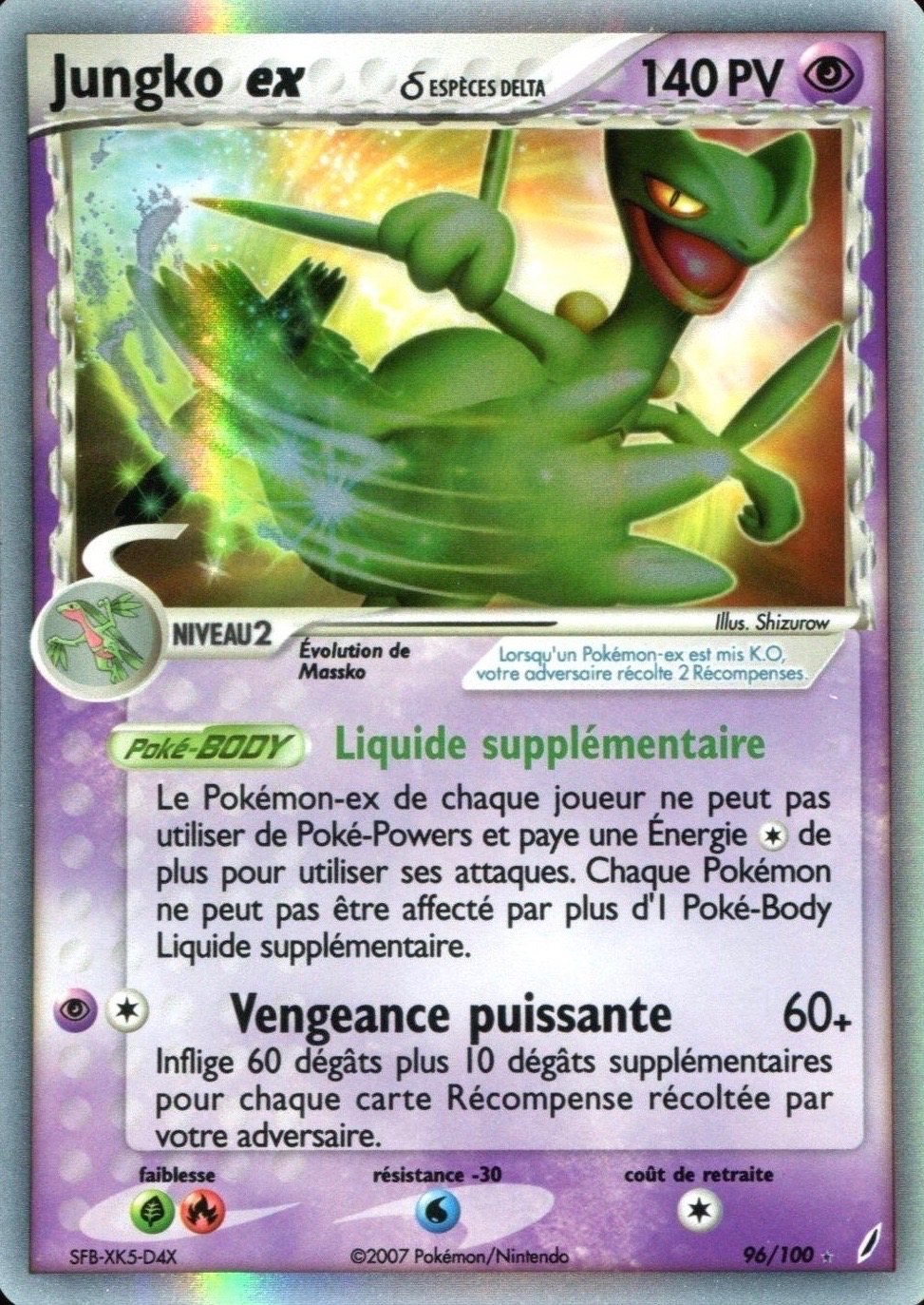 Jungko ex δ - EX Gardiens de Cristal - 96 - Holographique ex rare