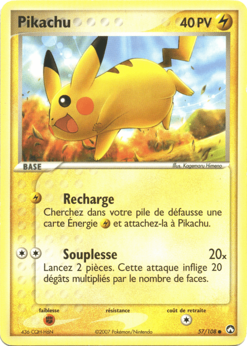 Pikachu - EX Gardiens du Pouvoir - 57 - Commune