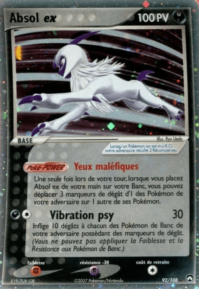Absol ex - EX Gardiens du Pouvoir - 92 - Holographique ex rare