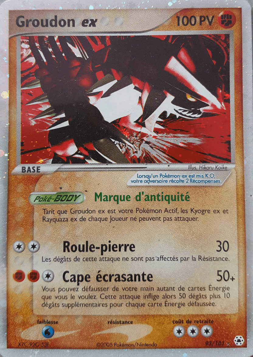 Groudon ex - EX Légendes Oubliées - 93 - Holographique ex rare
