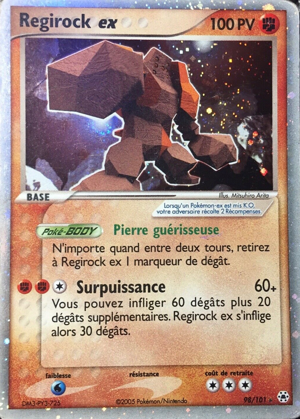 Regirock ex - EX Légendes Oubliées - 98 - Holographique ex rare