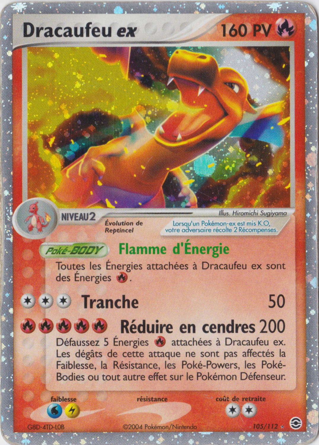 Dracaufeu ex - EX Rouge Feu & Vert Feuille - 105 - Holographique ex rare