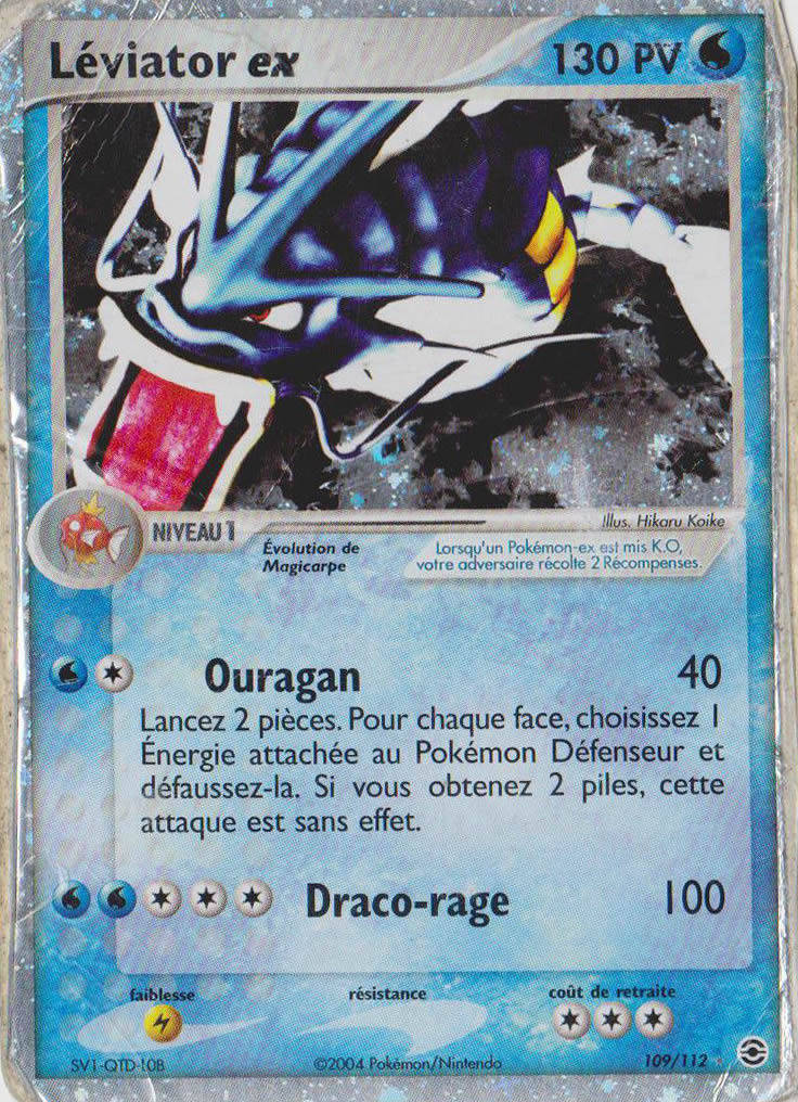 Léviator ex - EX Rouge Feu & Vert Feuille - 109 - Holographique ex rare
