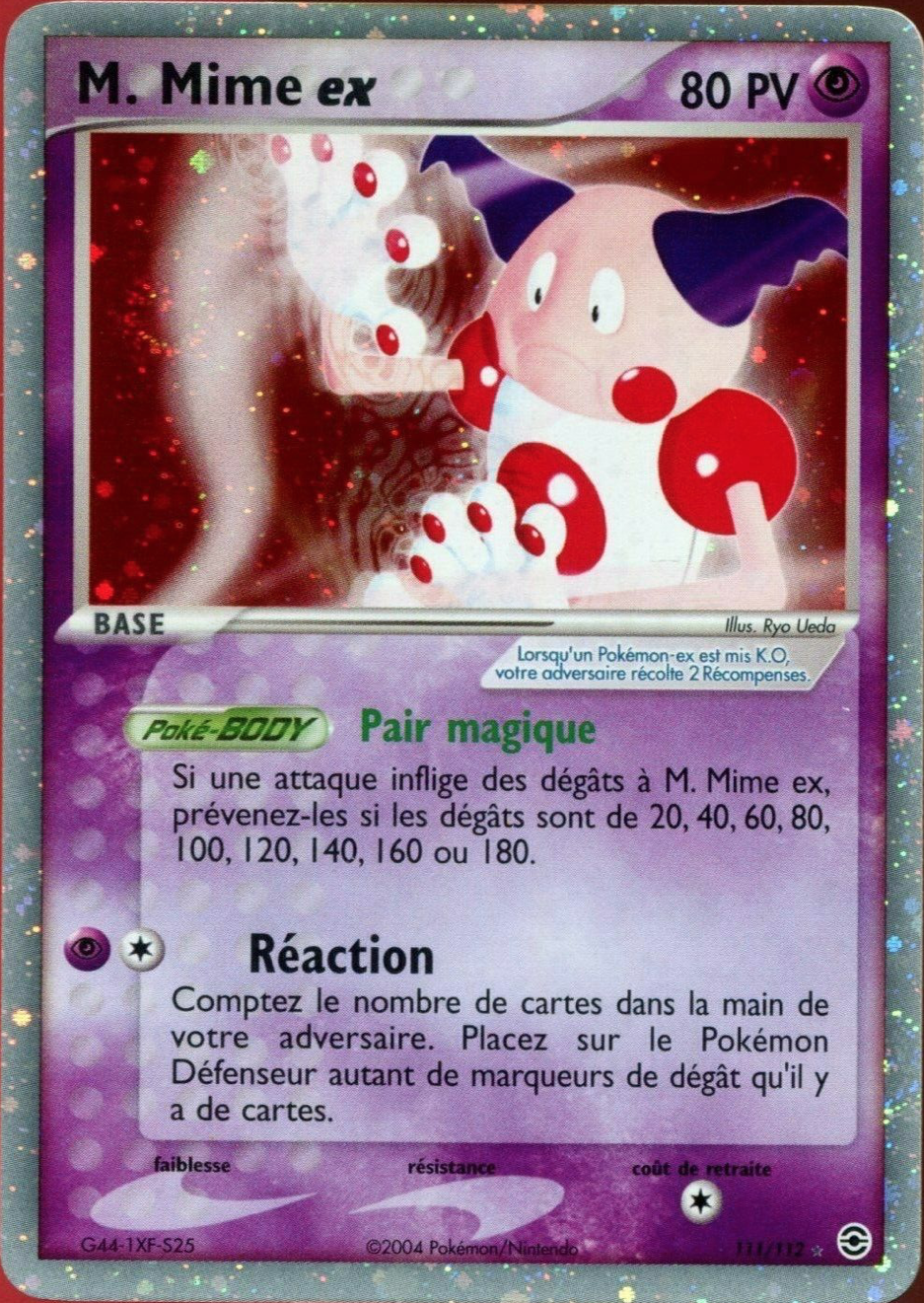 M. Mime ex - EX Rouge Feu & Vert Feuille - 111 - Holographique ex rare