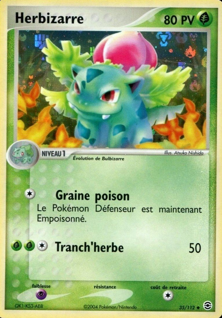Herbizarre - EX Rouge Feu & Vert Feuille - 35 - Peu commune