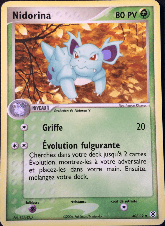 Nidorina - EX Rouge Feu & Vert Feuille - 40 - Peu commune