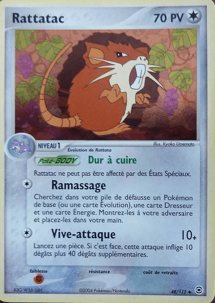 Rattatac - EX Rouge Feu & Vert Feuille - 48 - Peu commune