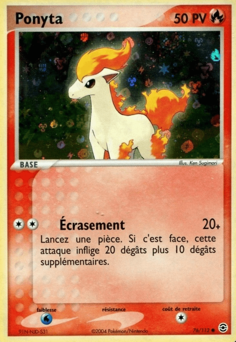 Ponyta - EX Rouge Feu & Vert Feuille - 76 - Commune
