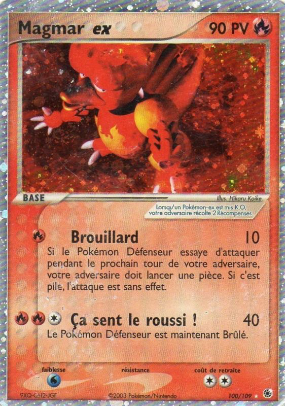 Magmar ex - EX Rubis & Saphir - 100 - Holographique ex rare