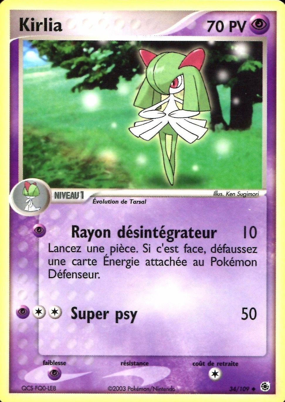 Kirlia - EX Rubis & Saphir - 34 - Peu commune