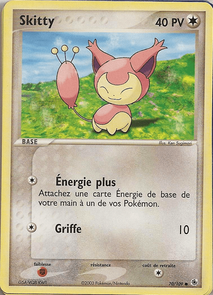 Skitty - EX Rubis & Saphir - 70 - Commune