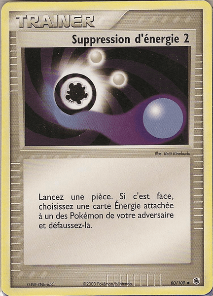 Suppression d'énergie 2 - EX Rubis & Saphir - 80 - Peu commune