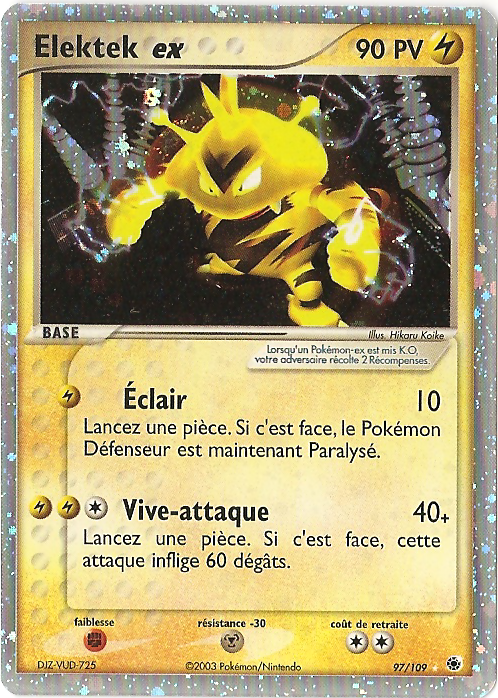 Elektek ex - EX Rubis & Saphir - 97 - Holographique ex rare