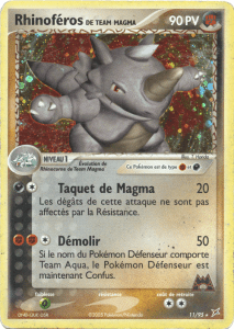 Rhinoféros de Team Magma - EX Team Magma VS Team Aqua - 11 - Holographique rare