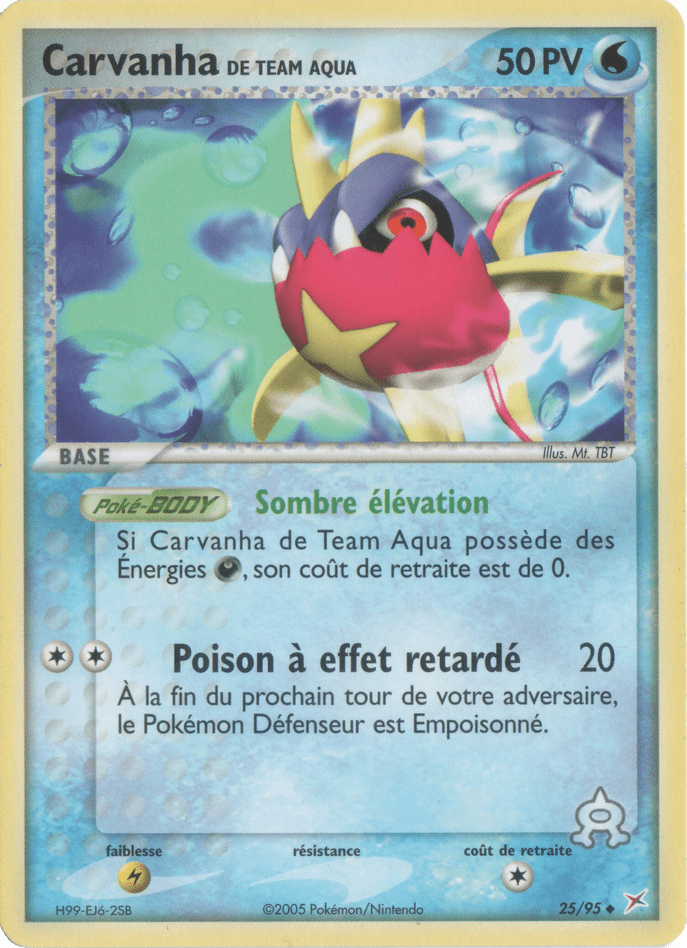 Carvanha de Team Aqua - EX Team Magma VS Team Aqua - 25 - Peu commune