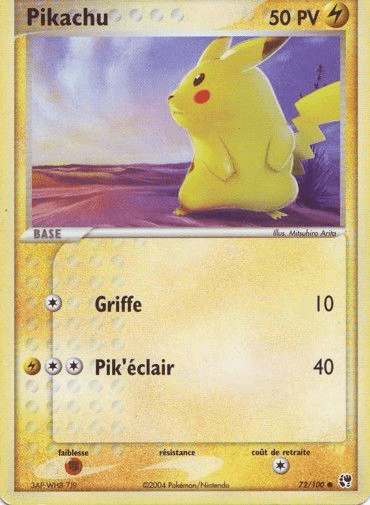 Pikachu - EX Tempête de sable - 72 - Commune