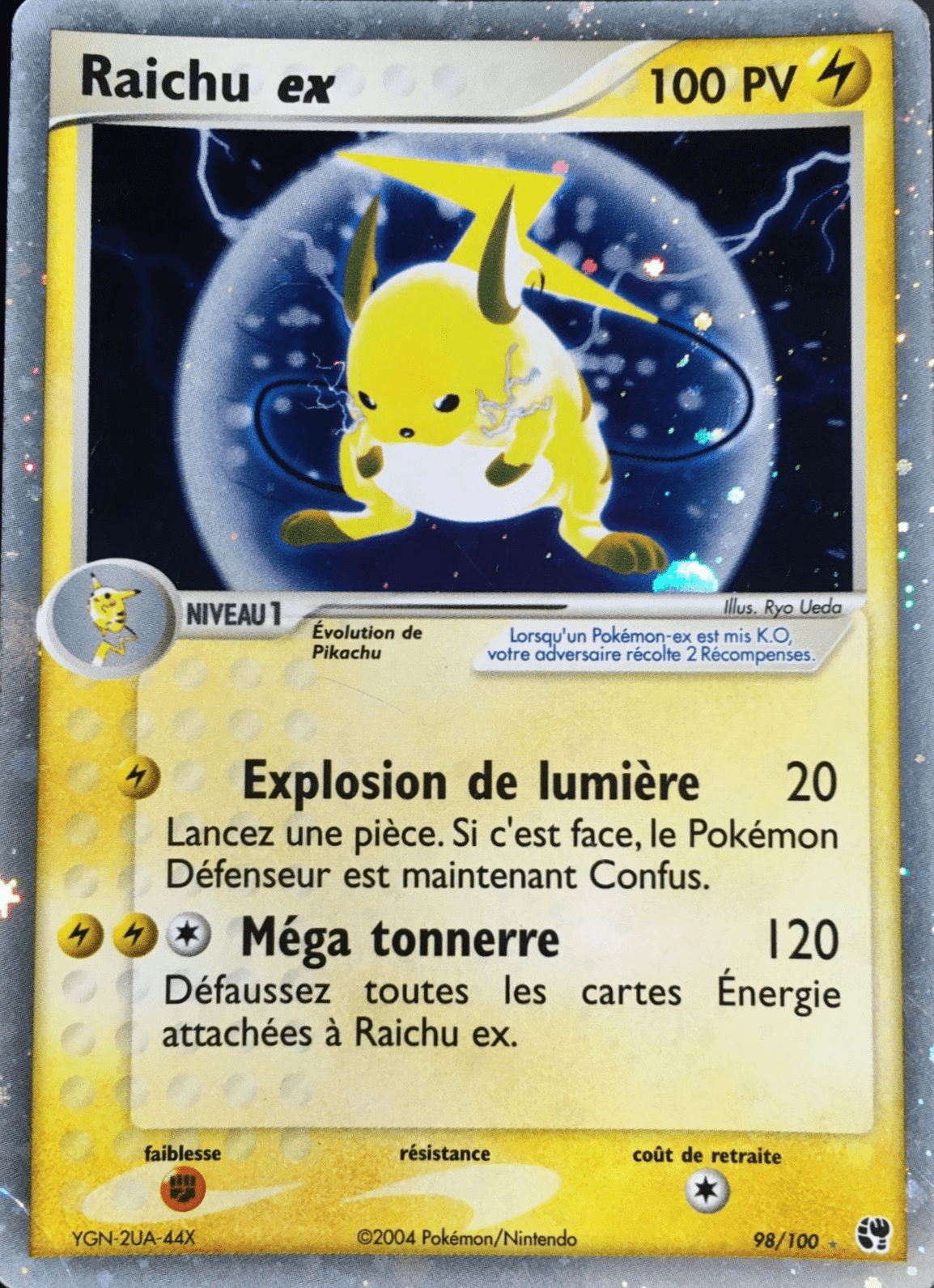 Raichu ex - EX Tempête de sable - 98 - Holographique ex rare