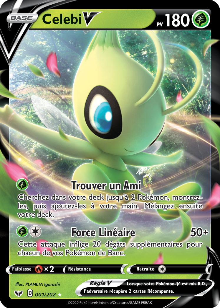 Celebi V - Épée et Bouclier - 001 - Holographique rare V