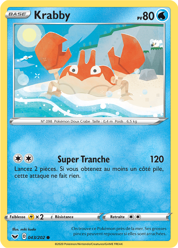 Krabby - Épée et Bouclier - 043 - Commune
