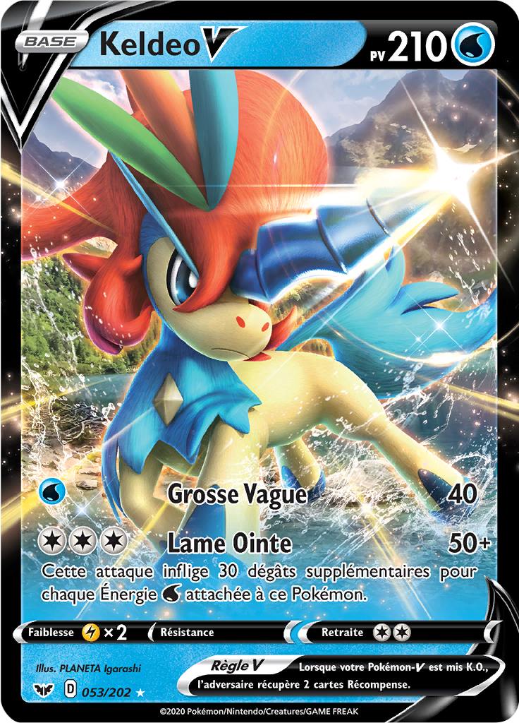 Keldeo V - Épée et Bouclier - 053 - Holographique rare V