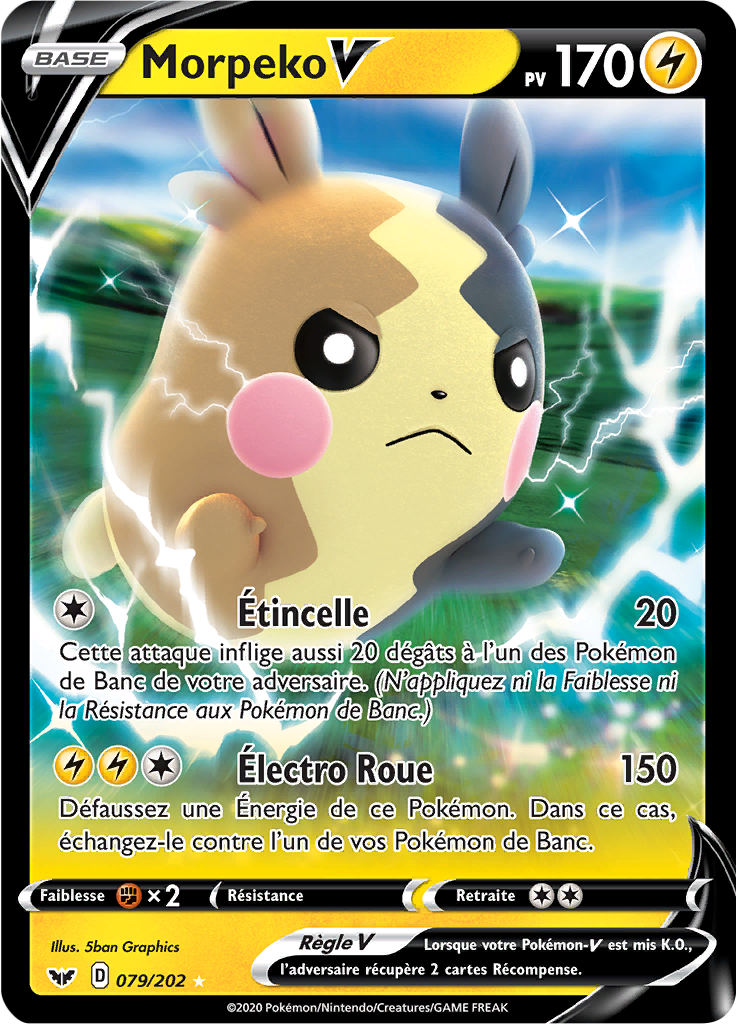 Morpeko V - Épée et Bouclier - 079 - Holographique rare V