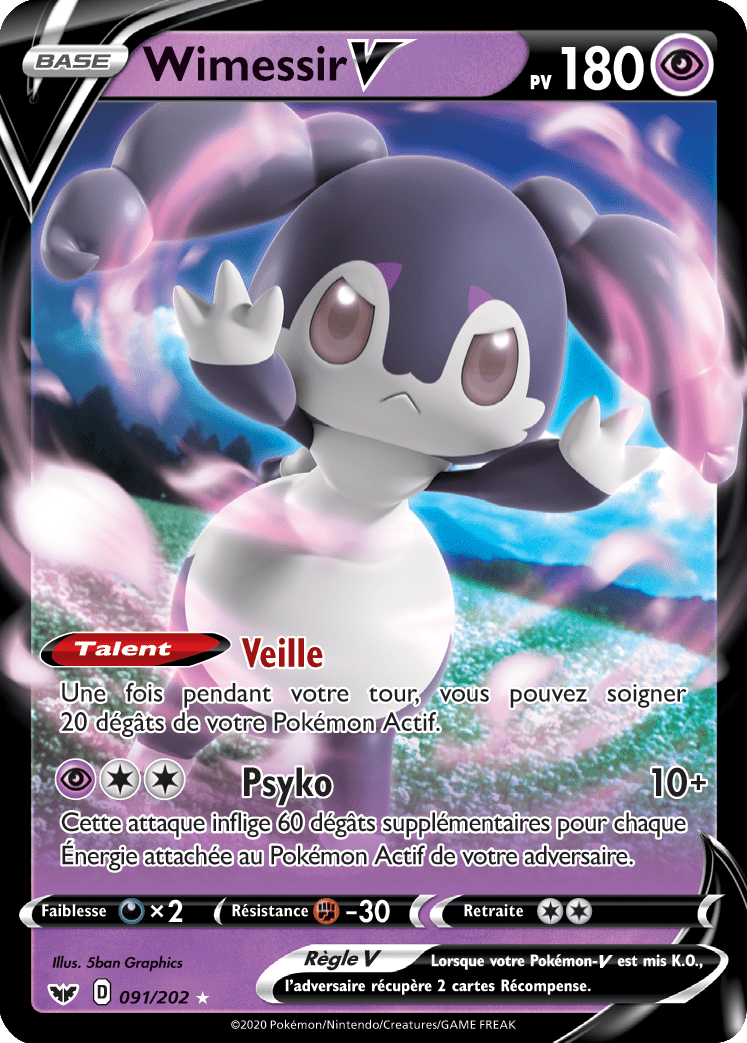 Wimessir V - Épée et Bouclier - 091 - Holographique rare V