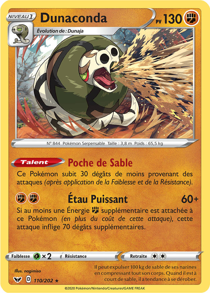 Dunaconda - Épée et Bouclier - 110 - Holographique rare
