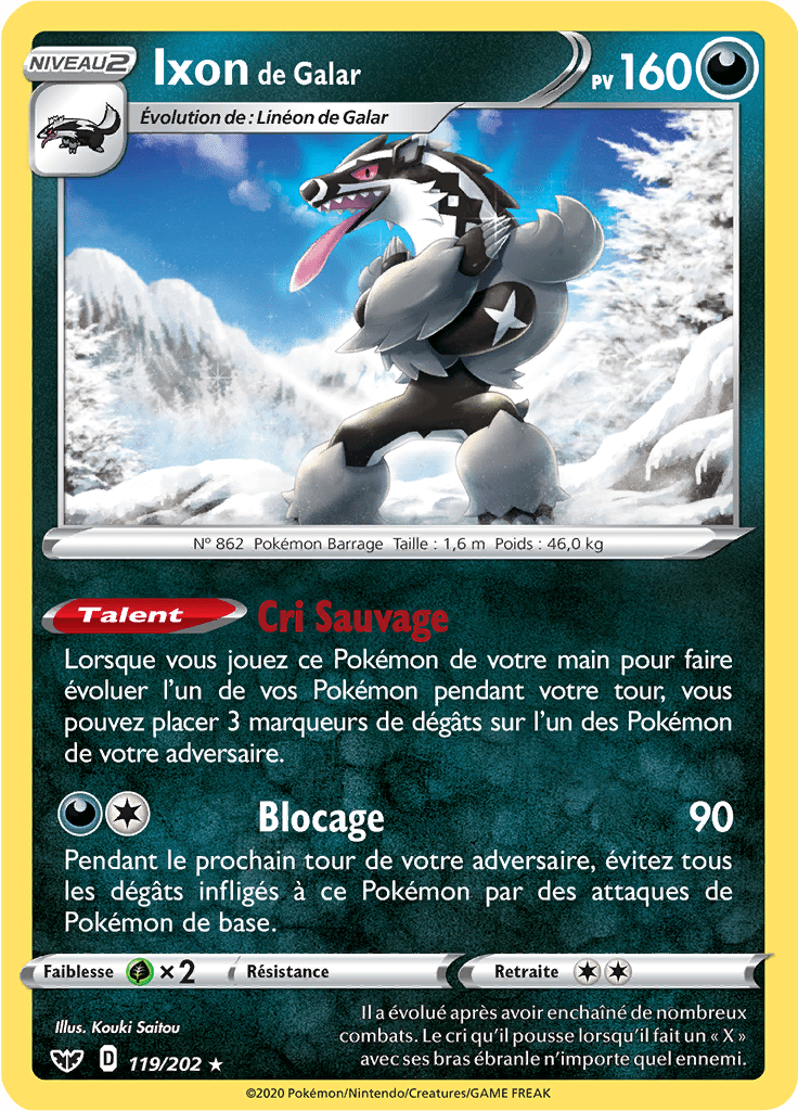 Ixon de Galar - Épée et Bouclier - 119 - Holographique rare