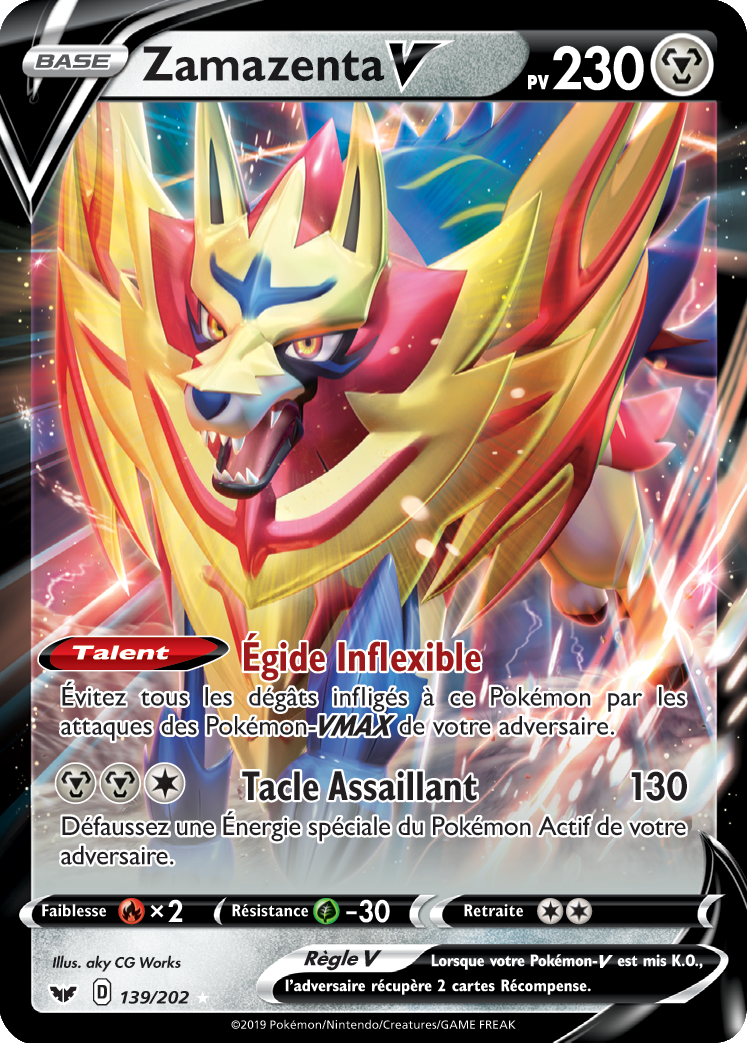 Zamazenta V - Épée et Bouclier - 139 - Holographique rare V