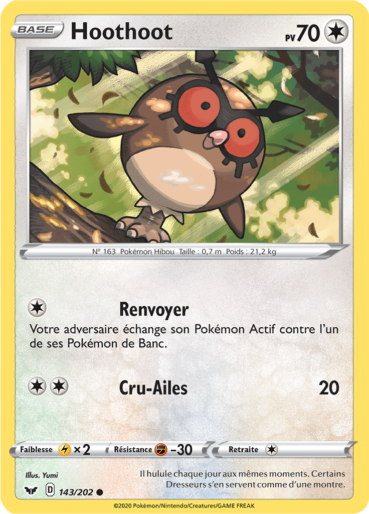 Hoothoot - Épée et Bouclier - 143 - Commune