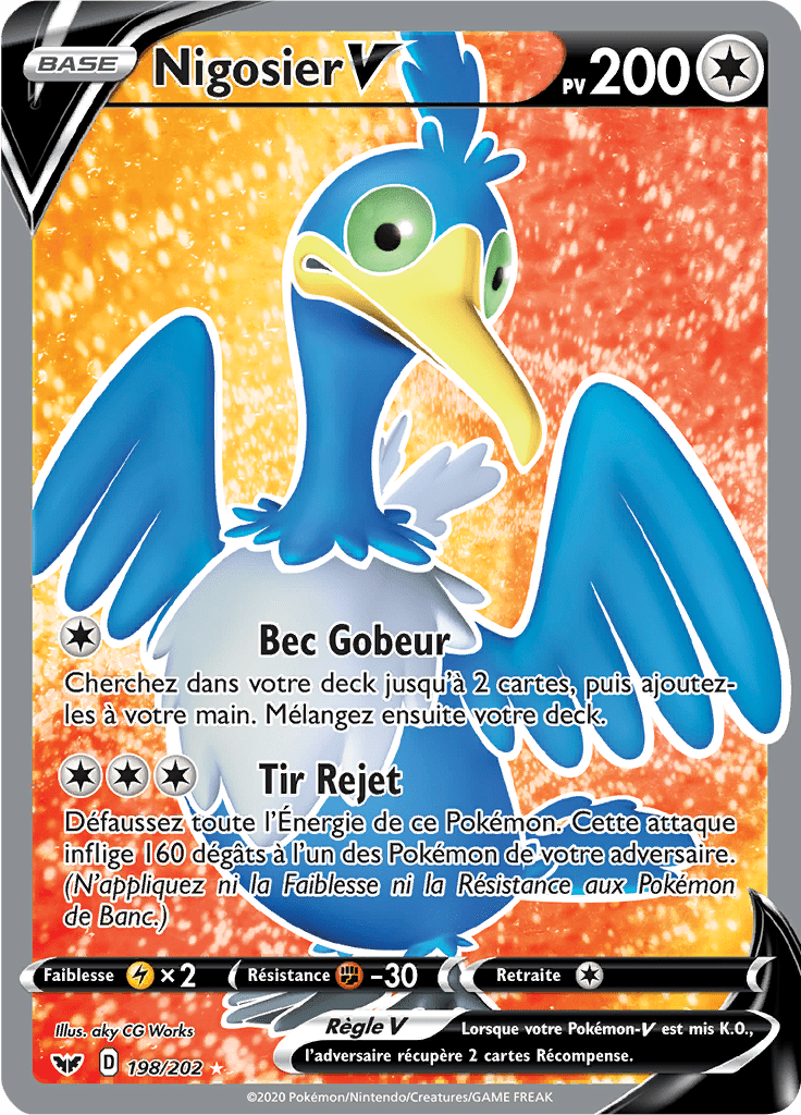 Nigosier V - Épée et Bouclier - 198 - V Full Art