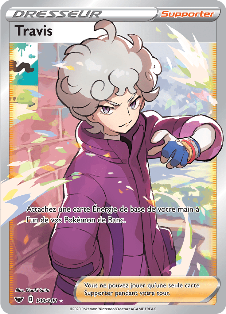 Travis - Épée et Bouclier - 199 - Trainer Full Art