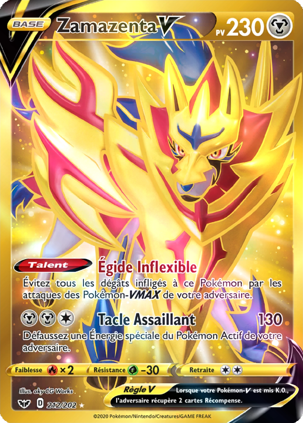 Zamazenta V - Épée et Bouclier - 212 - Full Art Gold