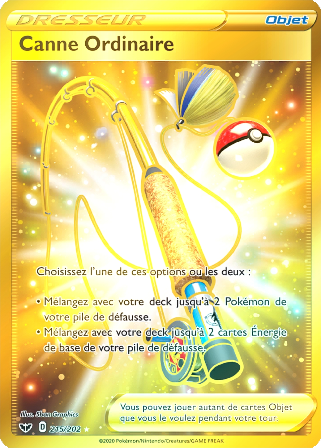 Canne Ordinaire - Épée et Bouclier - 215 - Trainer gold