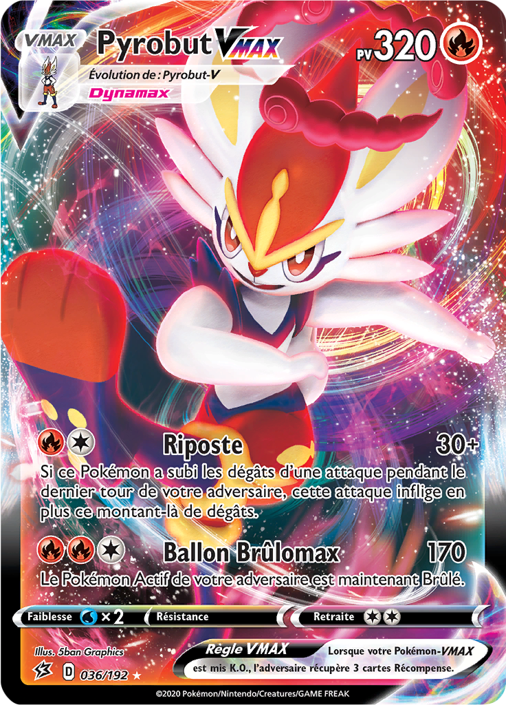 Pyrobut V - EB Clash des Rebelles - 036 - Holographique rare VMAX