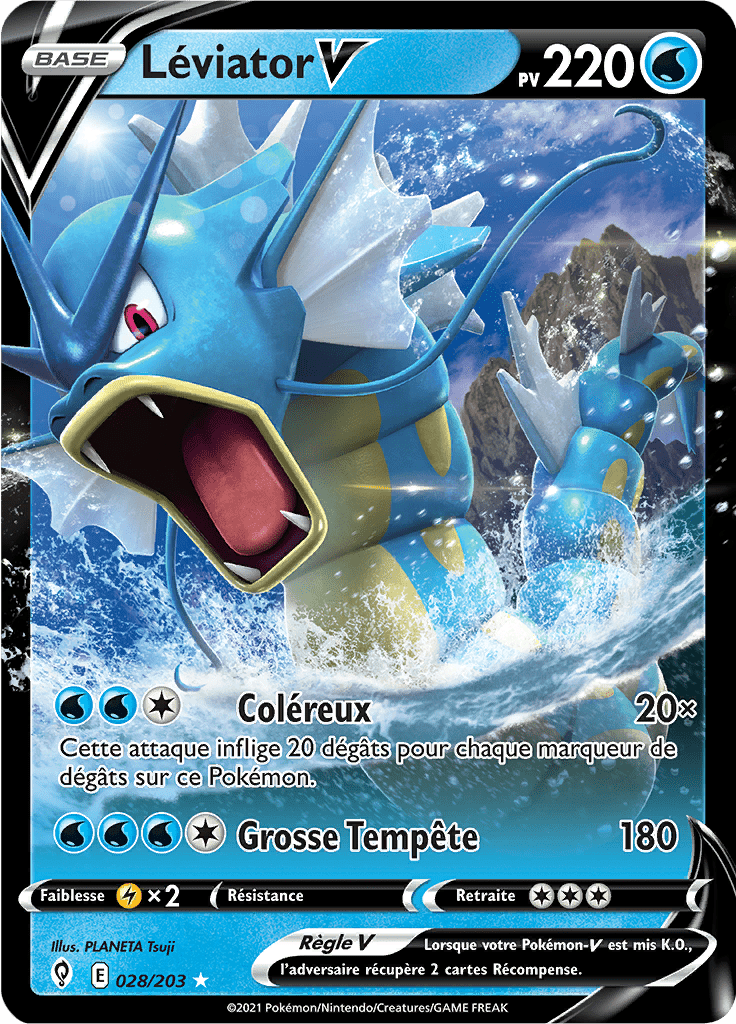 Léviator V - EB Évolution Céleste - 028 - Holographique rare V