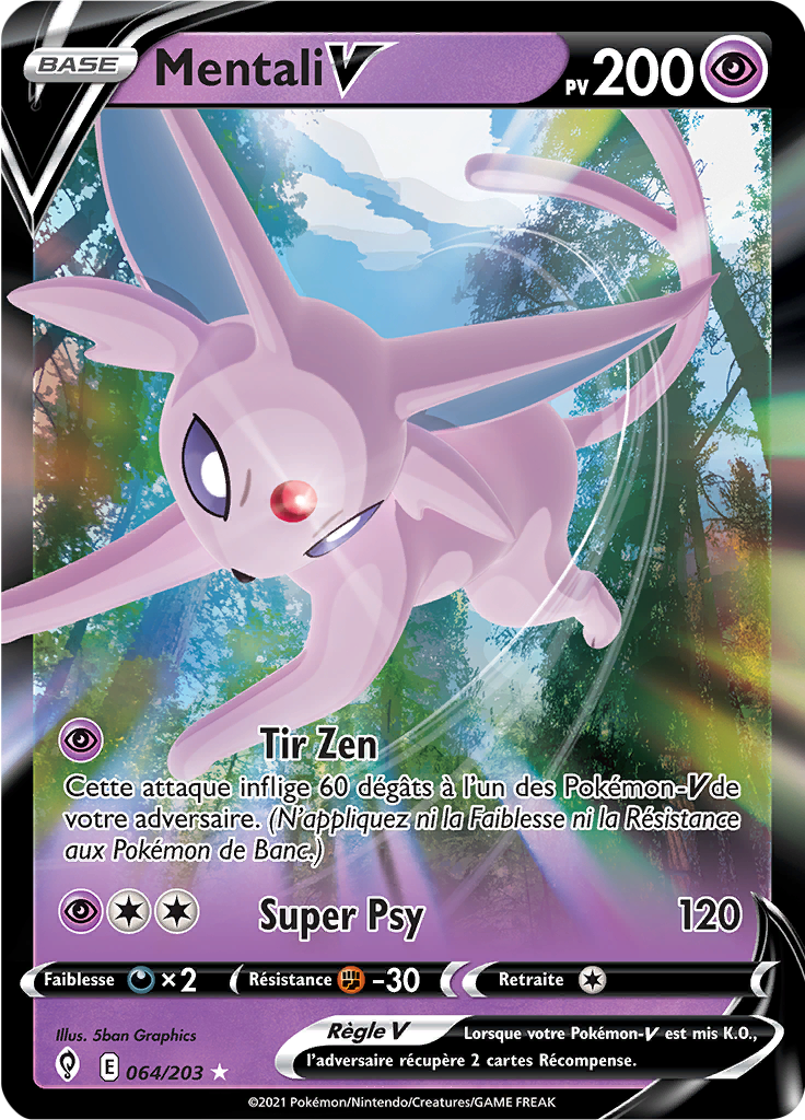 Mentali V - EB Évolution Céleste - 064 - Holographique rare V