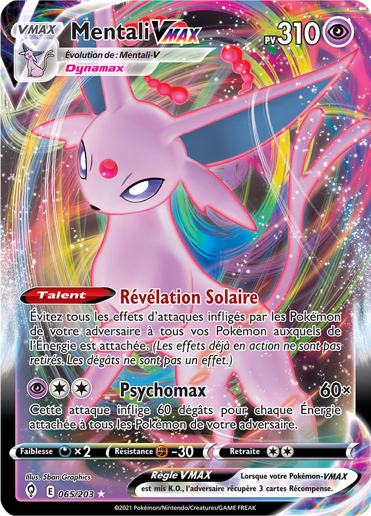 Mentali V - EB Évolution Céleste - 065 - Holographique rare VMAX