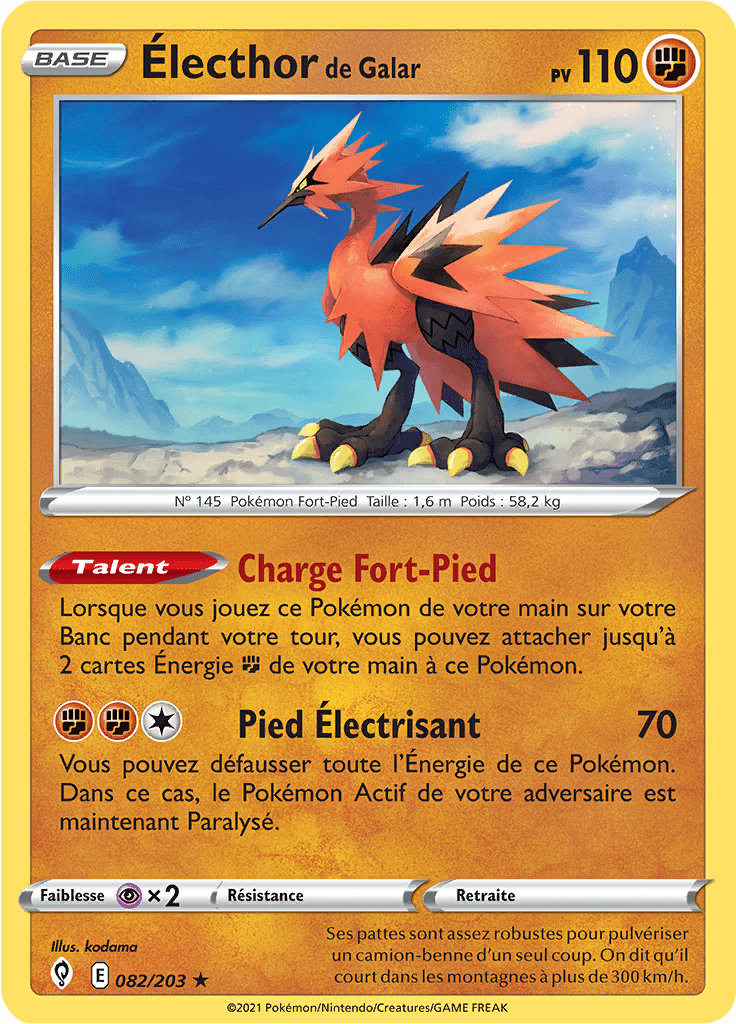 Électhor de Galar - EB Évolution Céleste - 082 - Holographique rare