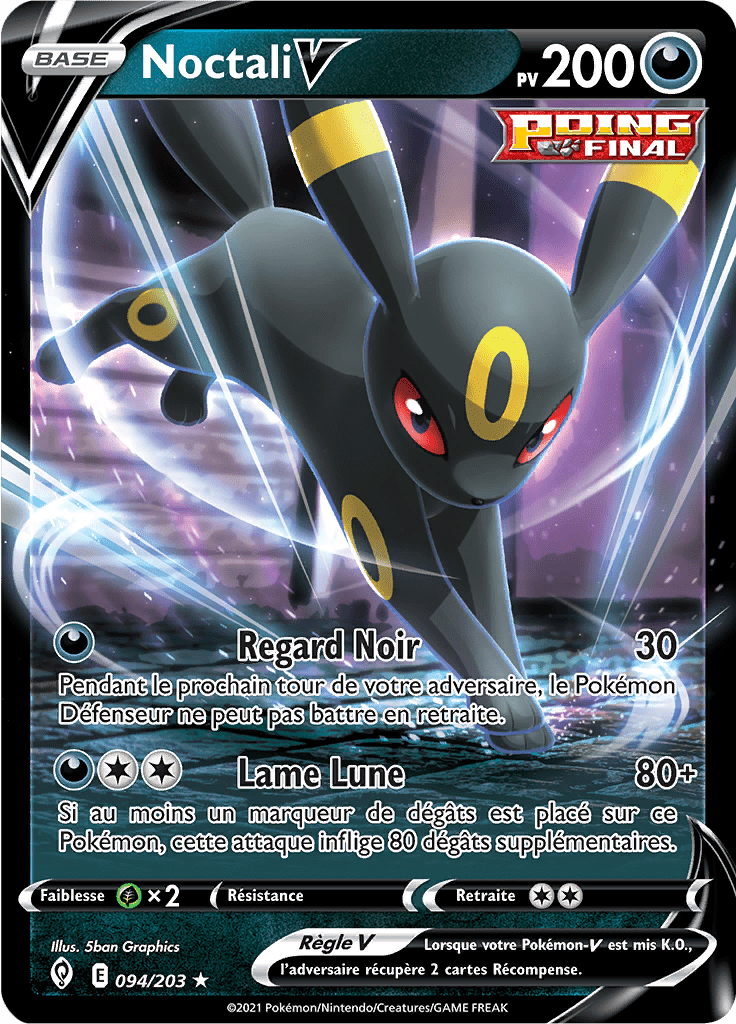 Noctali V - EB Évolution Céleste - 094 - Holographique rare V