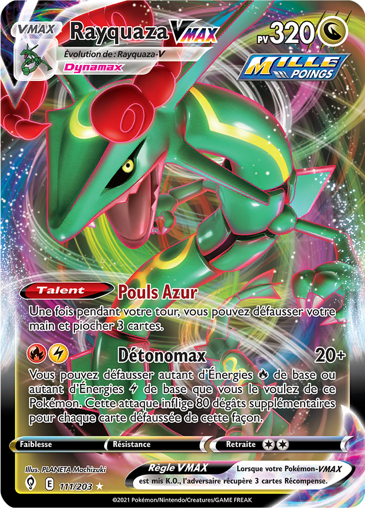 Rayquaza V - EB Évolution Céleste - 111 - Holographique rare VMAX