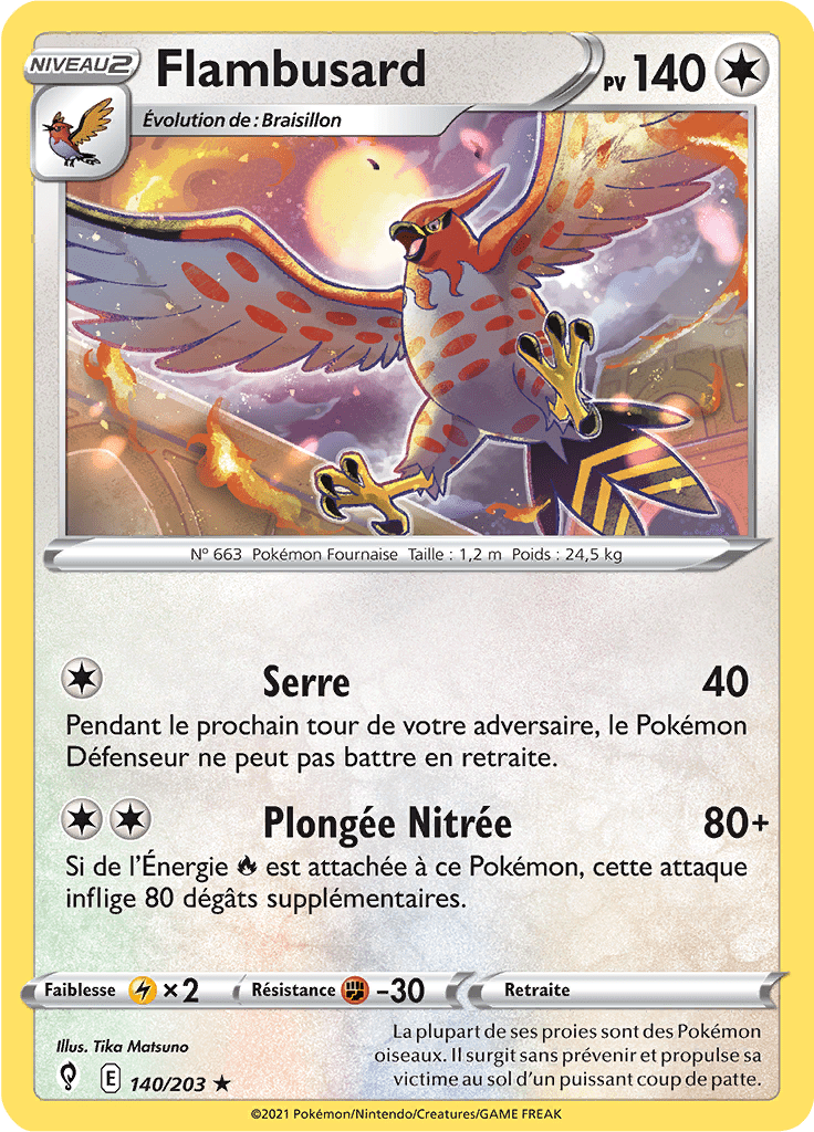 Flambusard - EB Évolution Céleste - 140 - Rare