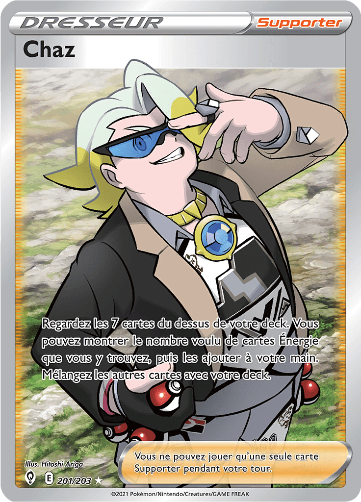 Chaz - EB Évolution Céleste - 201 - Trainer Full Art
