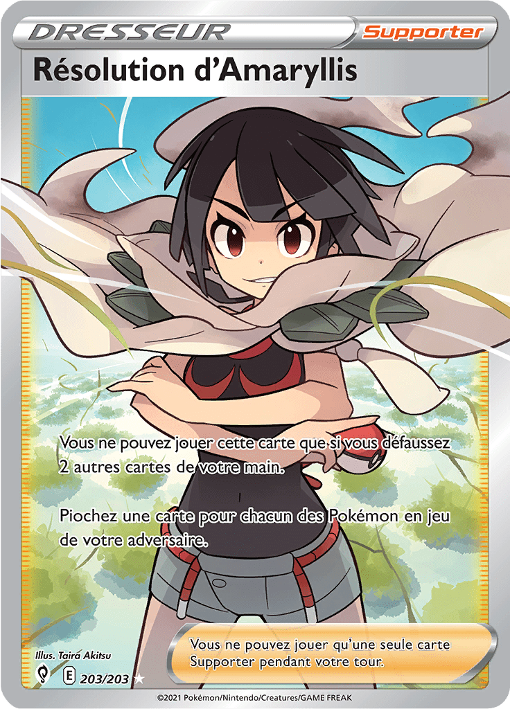 Résolution d'Amaryllis - EB Évolution Céleste - 203 - Trainer Full Art