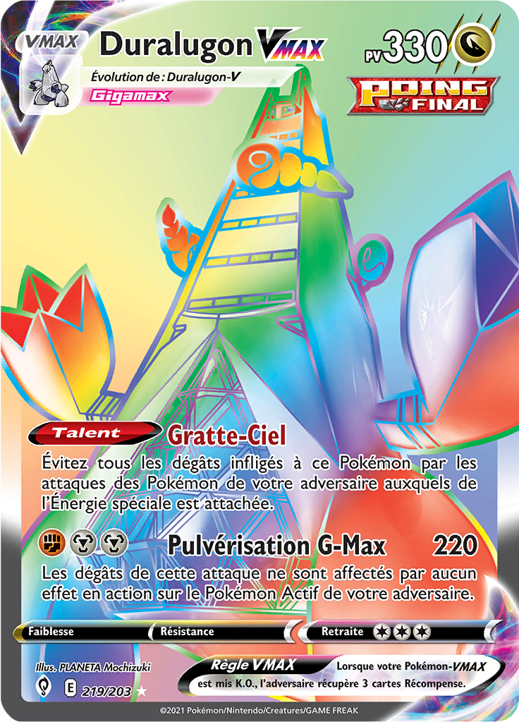 Duralugon V - EB Évolution Céleste - 219 - Arc-en-ciel rare