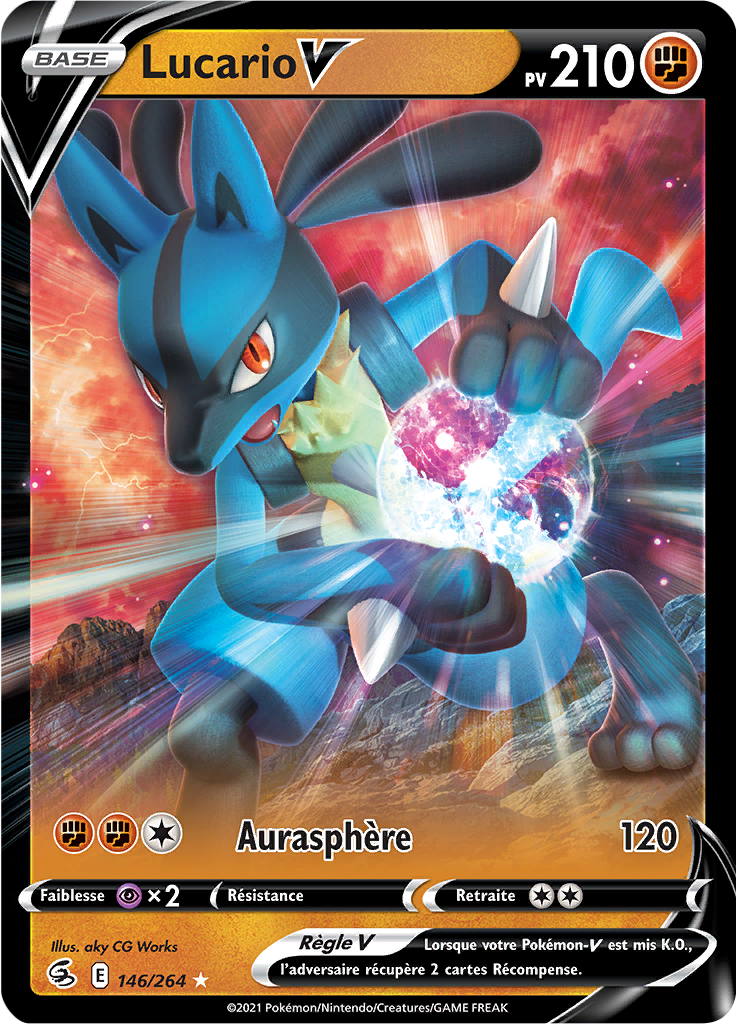 Lucario V -  -  - Holographique rare V