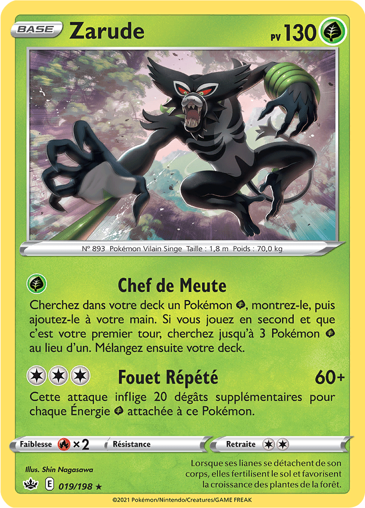 Zarude - EB Règne de Glace - 019 - Holographique rare