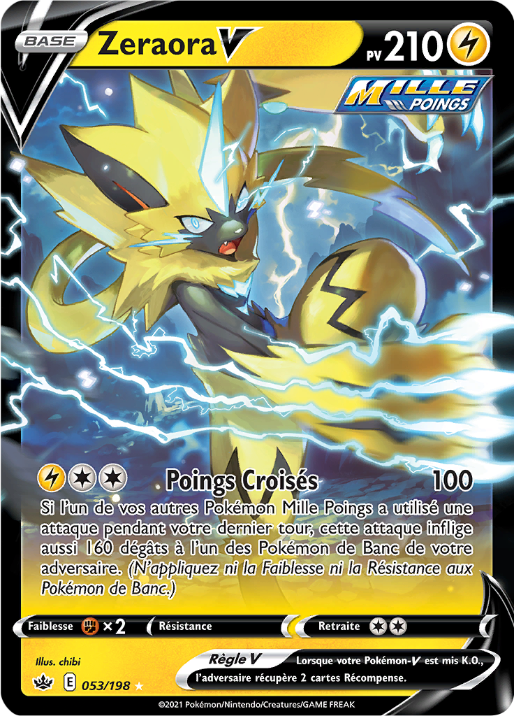 Zeraora V - EB Règne de Glace - 053 - Holographique rare V